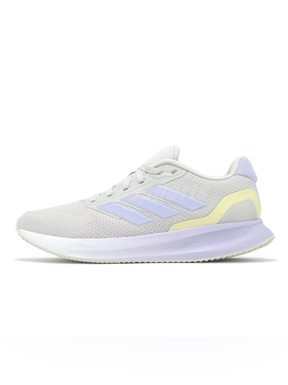 adidas Women's Running Shoes - Light Gray, Lavender & Pale Yellow